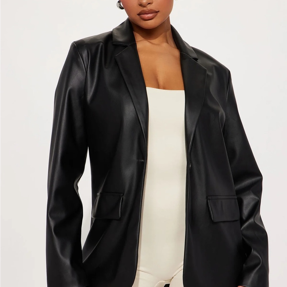 Leather Blazer Fashion Nova Large